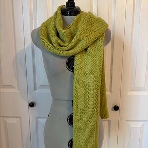 2 Chic Vibrant Green Knit Scarf